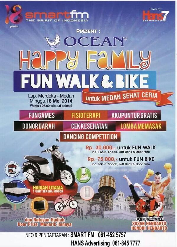 Smart FM Ocean Happy Family Fun Walk and Bike Untuk Medan Sehat Ceria