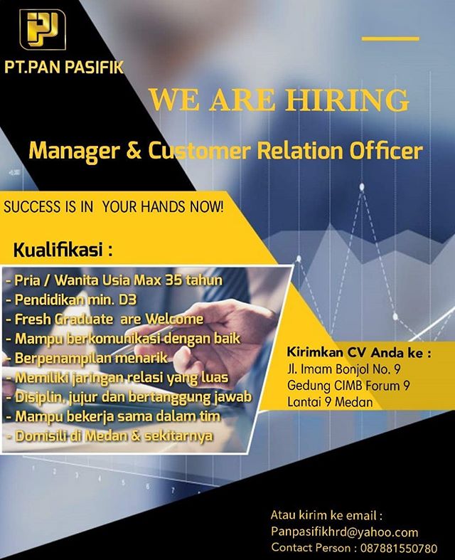 PT. PAN PASIFIK : Lowongan Manager & Customer Relation Officer