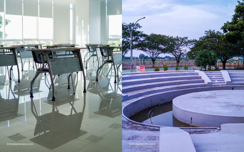Politeknik WBI (Wilmar Bisnis Indonesia) : Ruang Belajar Bersih dan Modern & Amphitheater
