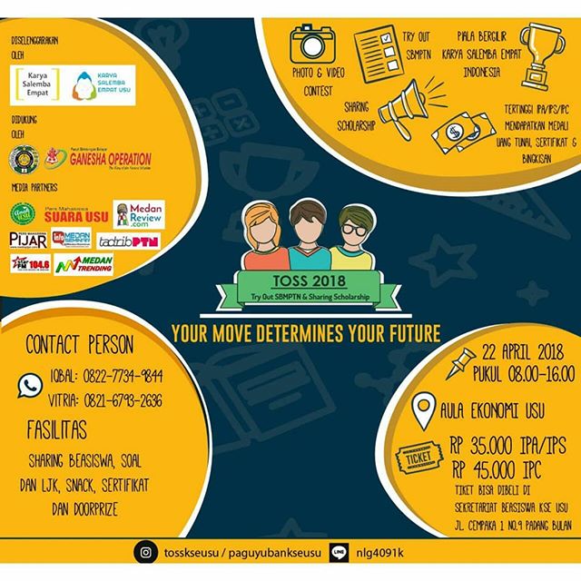 Try Out SBMPTN and Sharing Scholarship (TOSS) 2018 