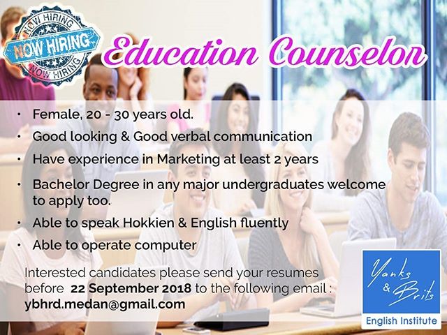 Education Counselor at Yanks & Brits English Institute
