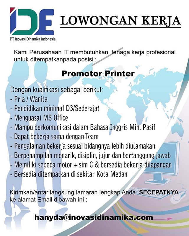Lowongan Kerja PT Inovasi Dinamika Indonesia
