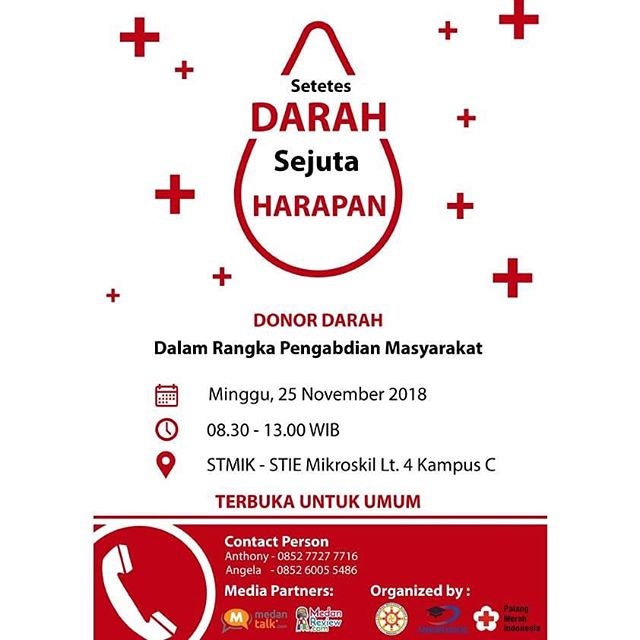 Donor Darah KMB Mikroskil bersama Unit Transfusi Palang Merah Indonesia